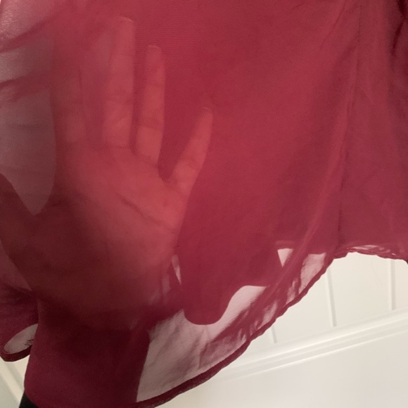 🎁3/$25🎉 Maroon Zip Up Flared Mini Skirt Small - Picture 5 of 6